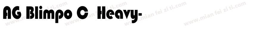 AG Blimpo C  Heavy字体转换